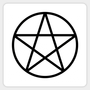Pagan Wiccan Cheeky Witch® Black Pentacle Sticker